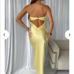 Baby Boo Lemon Yellow Rheanna maxi dress